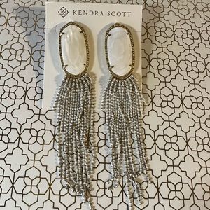 Vintage Kendra Scott Amy Earrings Gold & White Pearl VGUC